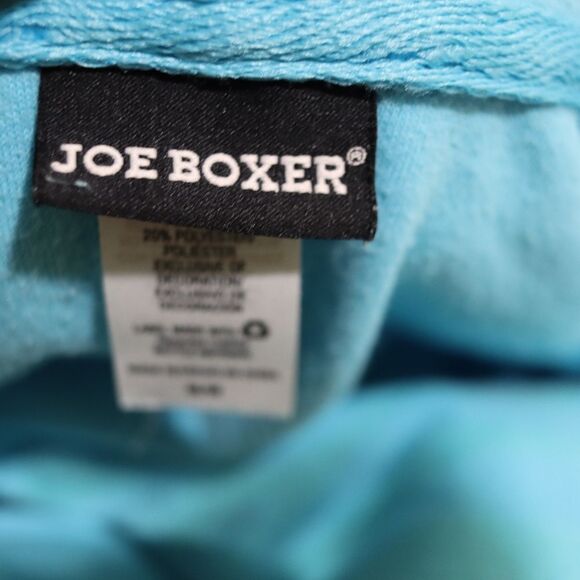 Joe Boxer Blue and Yellow Heart Terry Cloth Full Zip Hoodie Jacket Medium - Picture 10 of 11